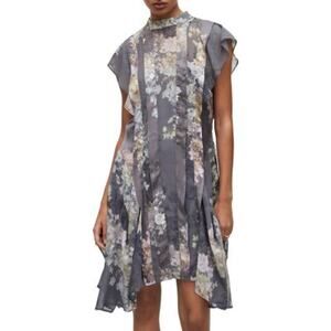 Allsaints 'Freya Venetia' Gray Midi Dress Size 0